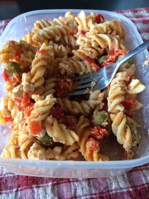 Hummus Pasta Salad